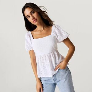 Posh peanut eyelet top